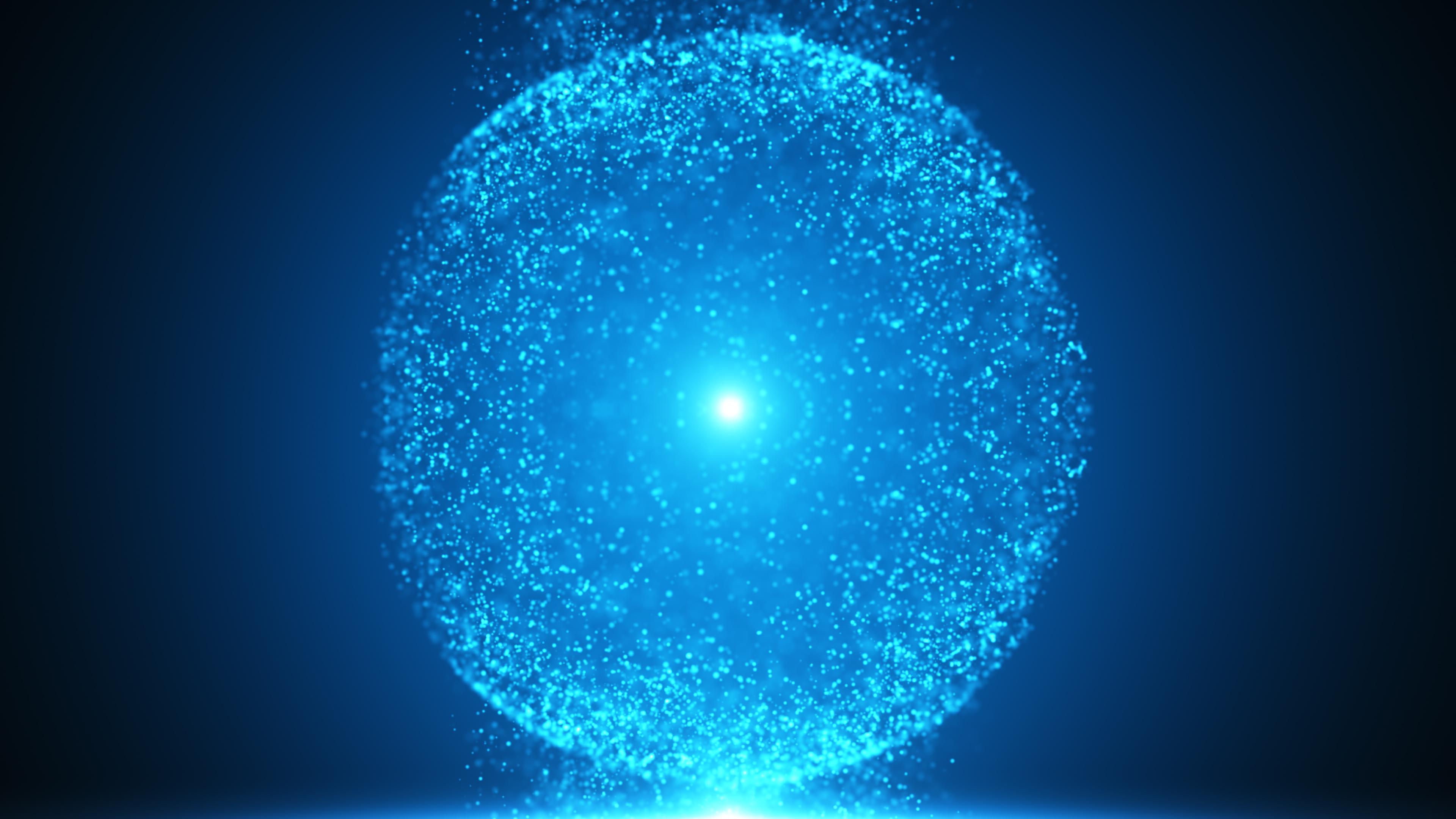 Abstract science spheres and learning interface